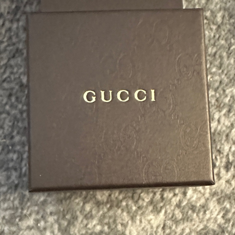 Gucci Silver and Red Heart Drop Earrings - Picture 4 of 4